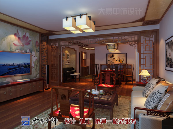 中式客廳設(shè)計(jì)效果圖 新中式設(shè)計(jì)古典家裝 原木格調(diào)營造的自然生活